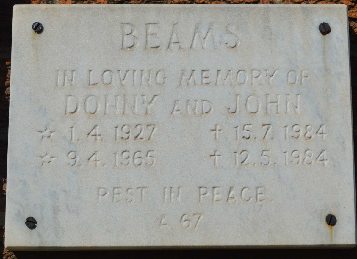 BEAMS Donny 1927-1984 :: BEAMS John 1965-1984