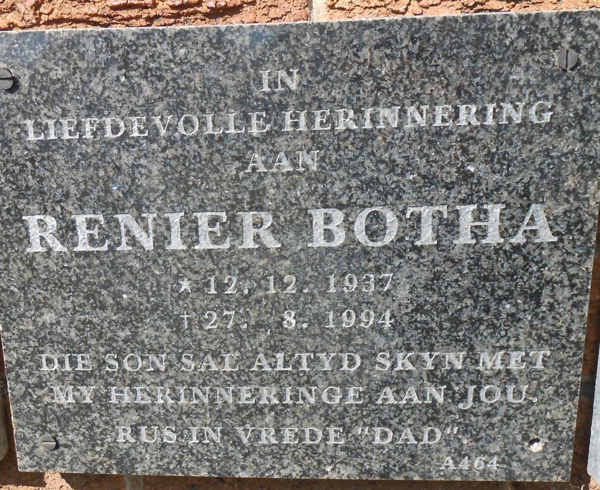 BOTHA Renier 1937-1994
