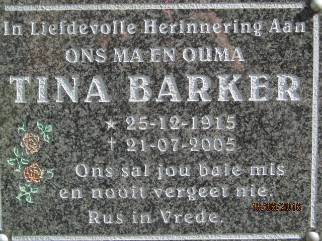 BARKER Tina 1915-2005