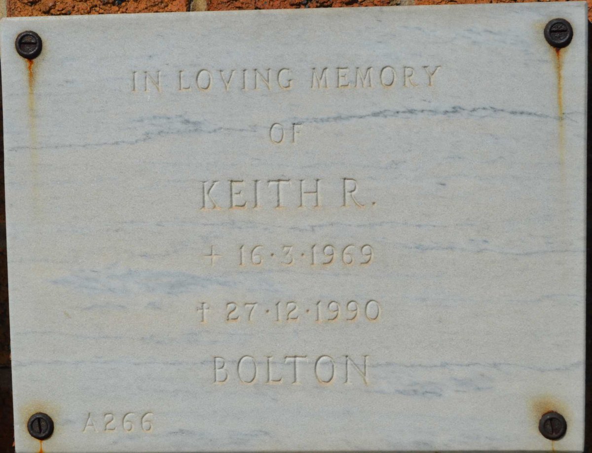 BOLTON Keith R.1969-1990
