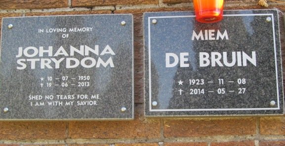 BRUIN Miem, de 1923-2014 :: STRYDOM Johanna 1950-2013