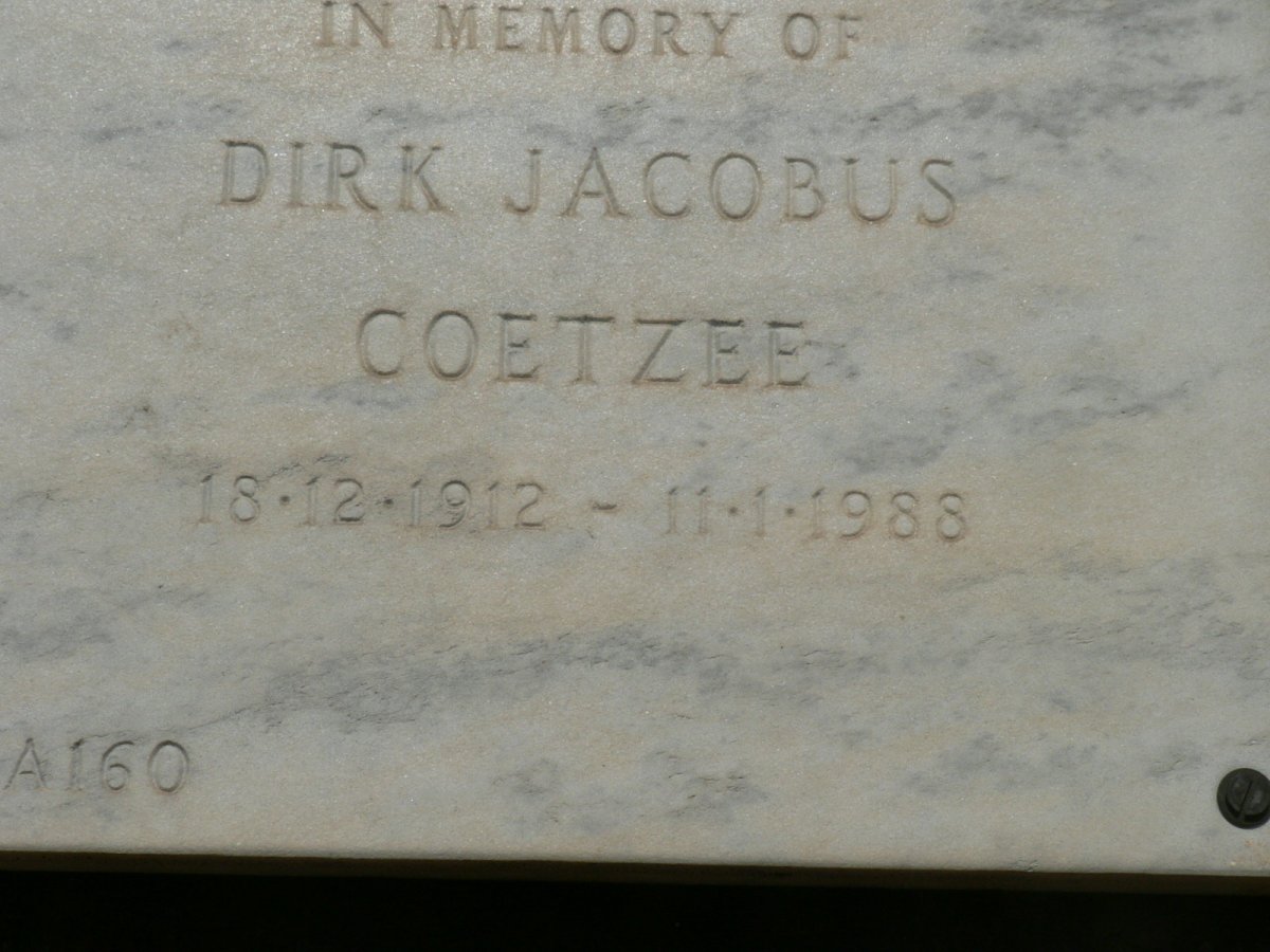 COETZEE Dirk Jacobus 1912-1988
