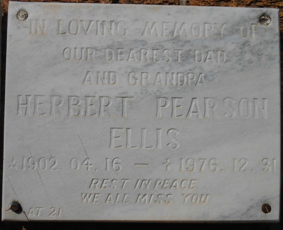 ELLIS Herbert Pearson 1902-1976
