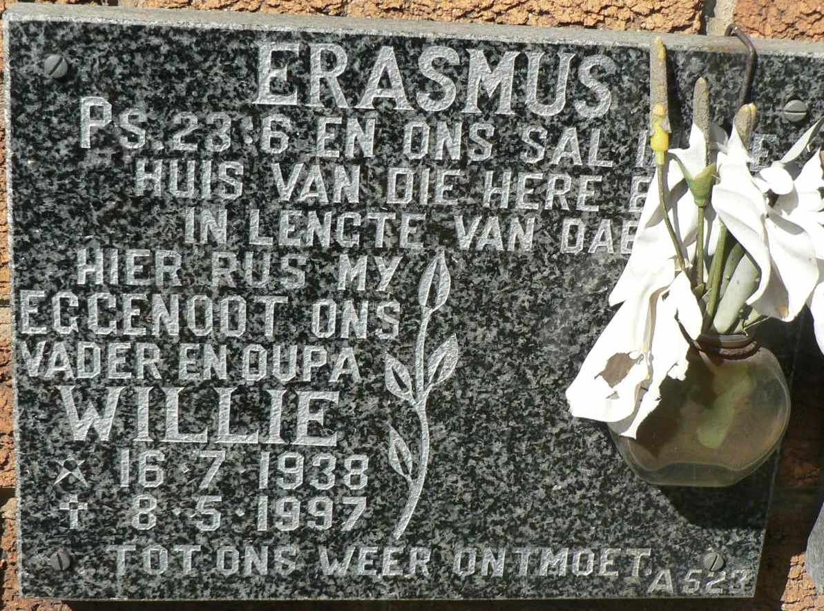 ERASMUS Willie 1938-1997