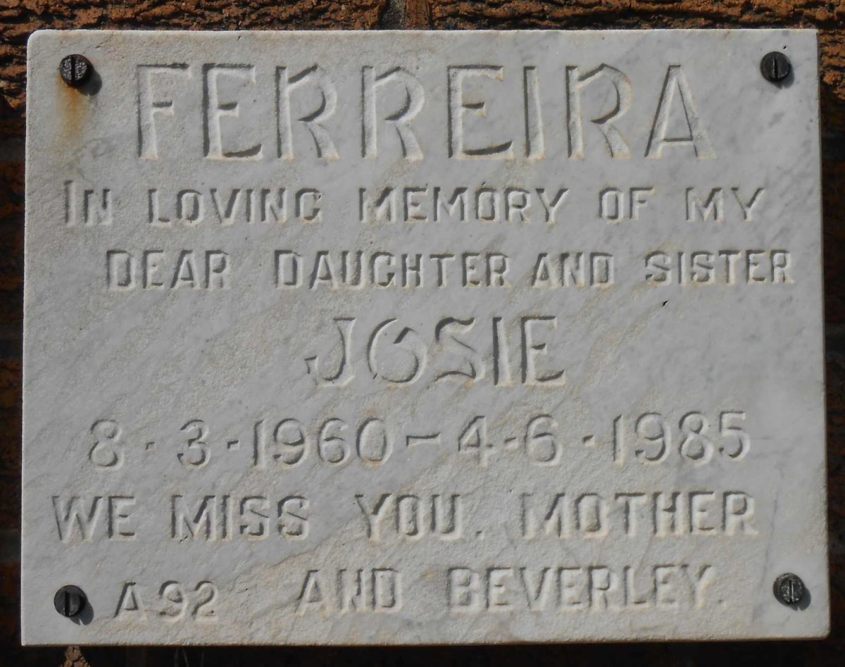 FERREIRA Josie 1960-1985