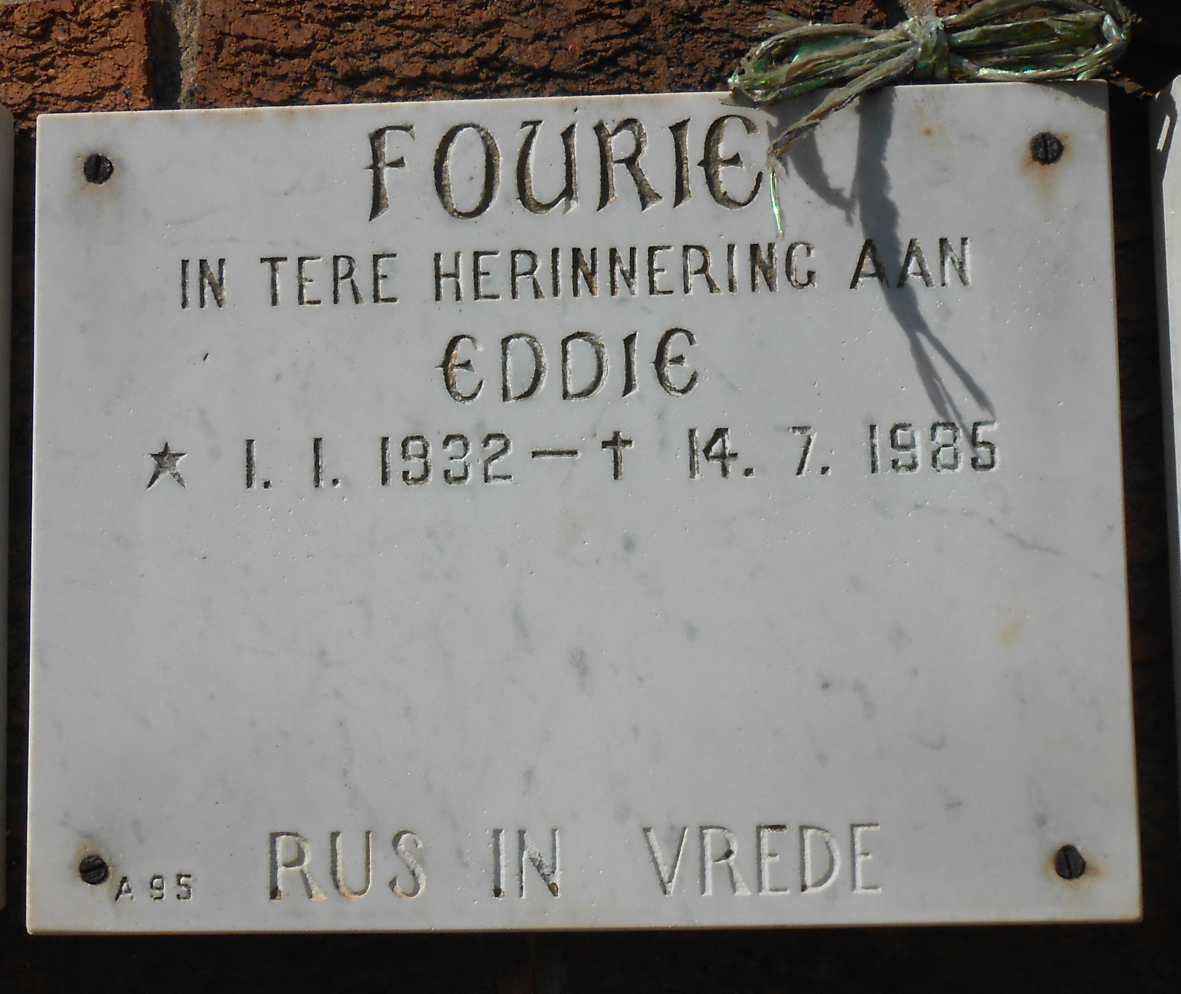 FOURIE Eddie 1932-1985
