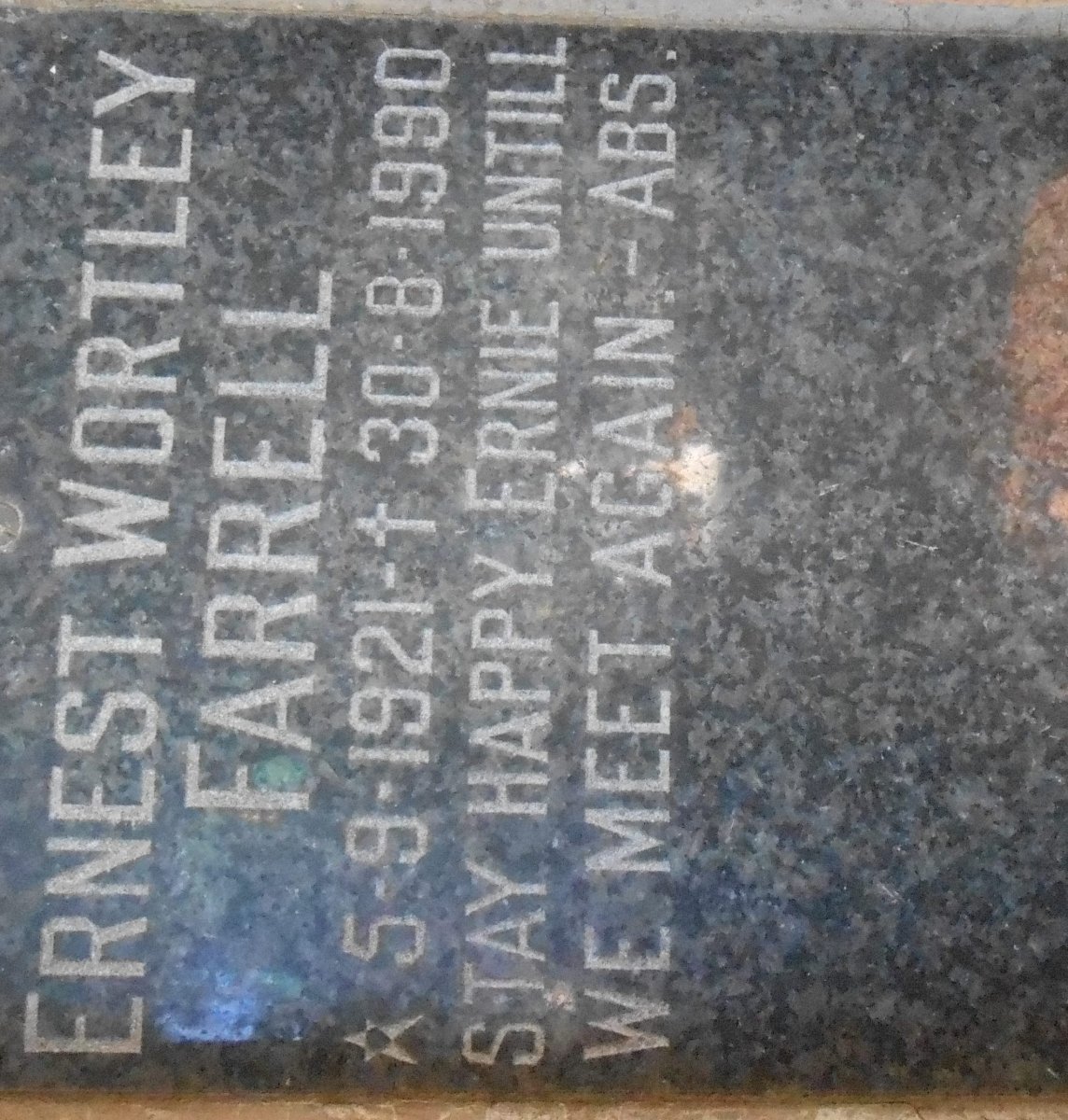 FARRELL Ernest Wortley 1921-1990
