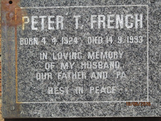 FRENCH Peter T. 1924-1993