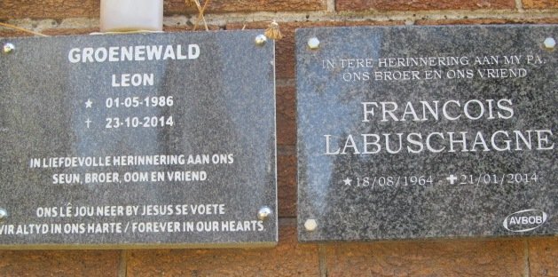 GROENEWALD Leon 1986-2014 :: LABUSCHAGNE Francois 1964-2014