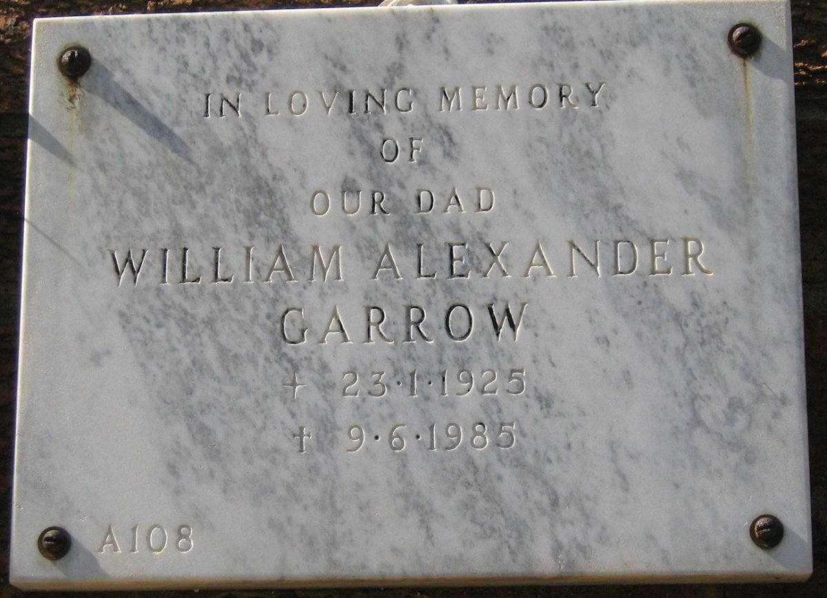 GARROW William Alexander 1925-1985