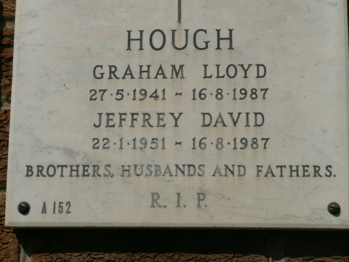 HOUGH Graham Lloyd 1941-1987 :: HOUGH Jeffrey David 1951-1987
