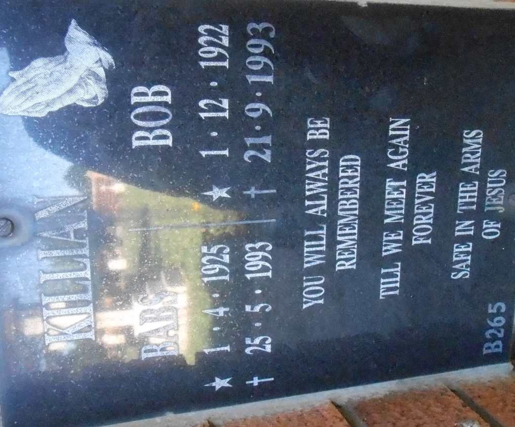 KILIAN Bob 1922-1993 &amp; Babs 1925-1993