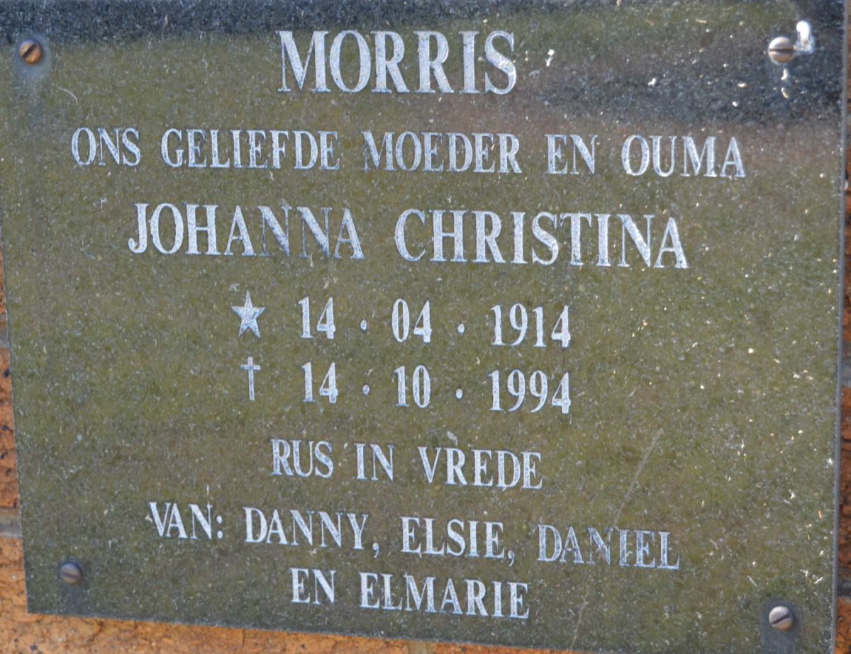 MORRIS Johanna Christina 1914-1994