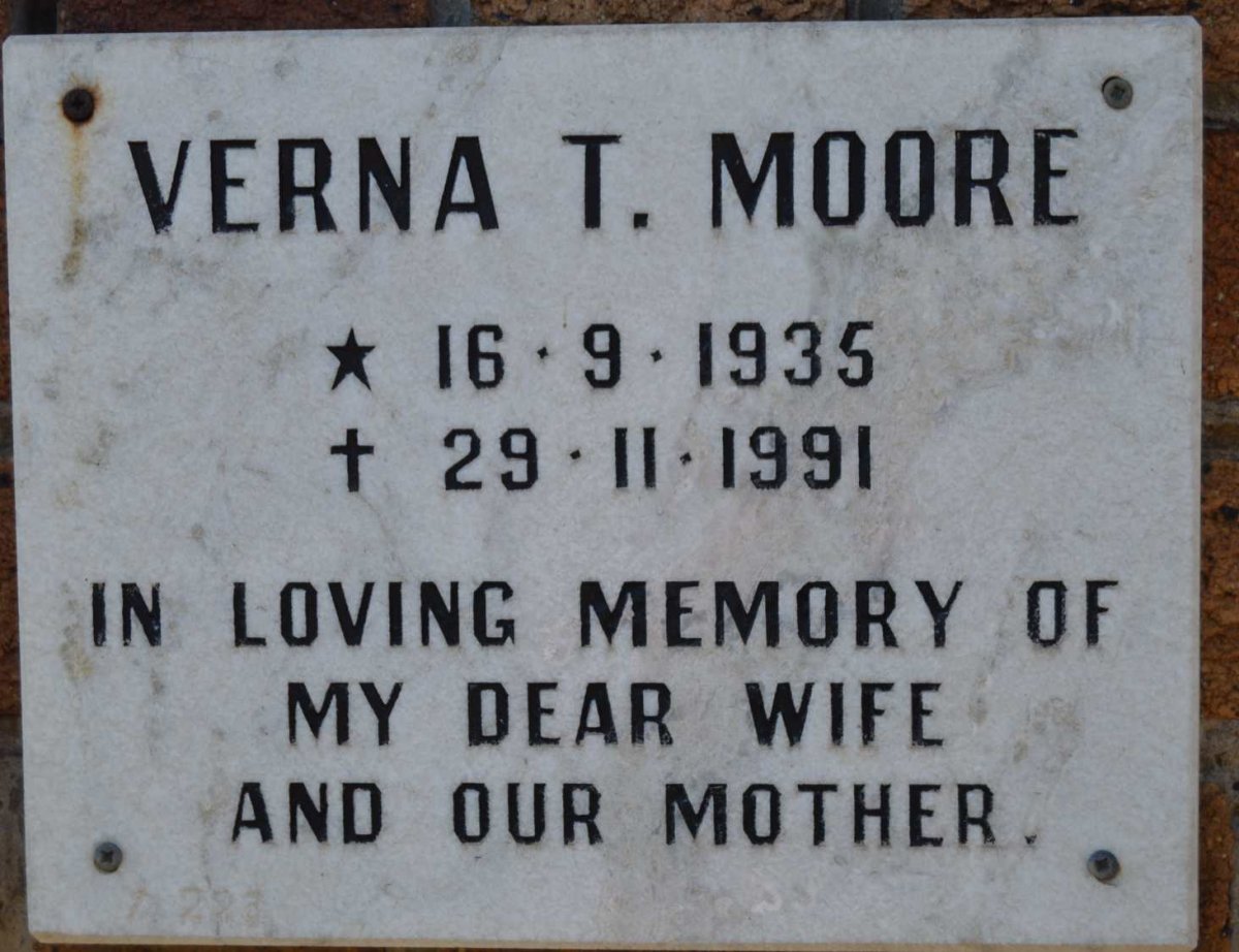MOORE Verna T. 1935-1991