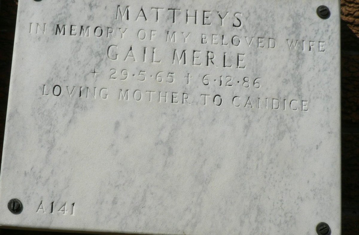MATTHEYS Gail Merle 1965-1986