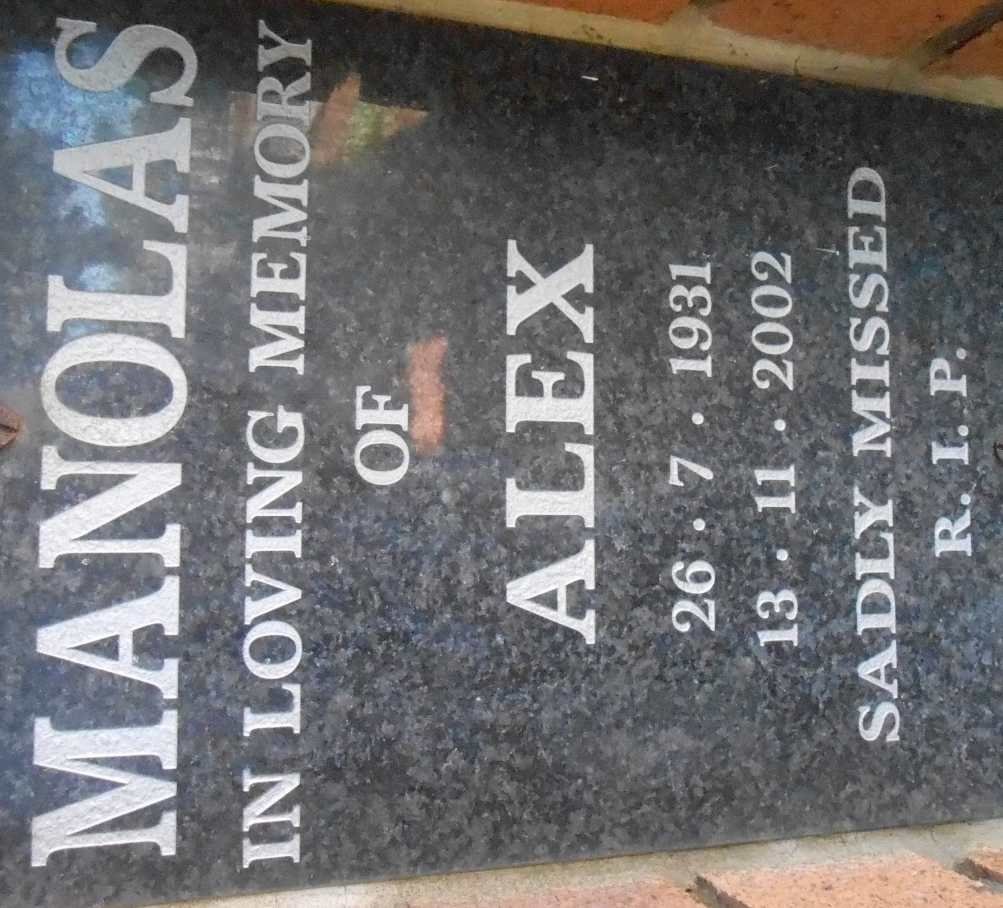 MANOLAS Alex 1931-2002