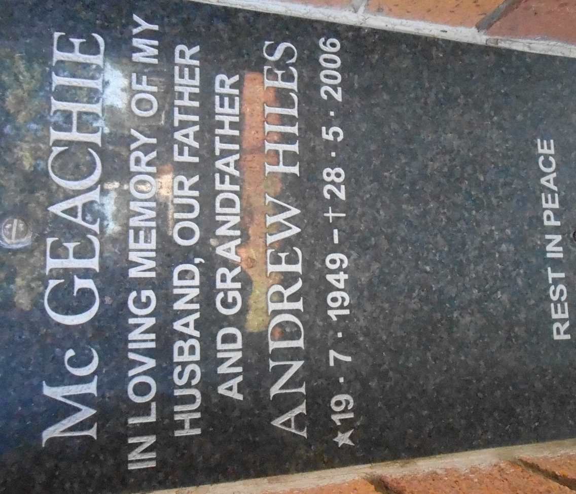 Mc GEACHIE Andrew Hiles 1949-2006