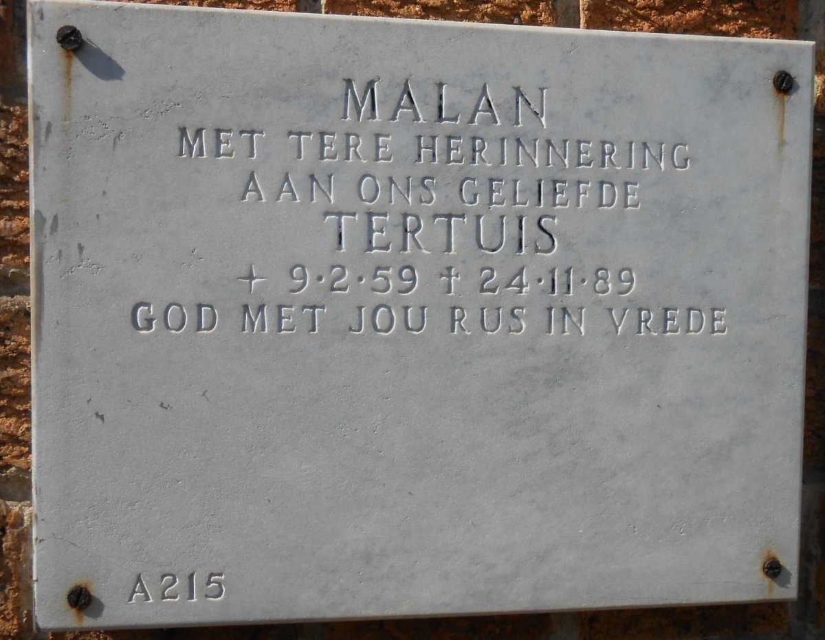 MALAN Tertuis 1959-1989