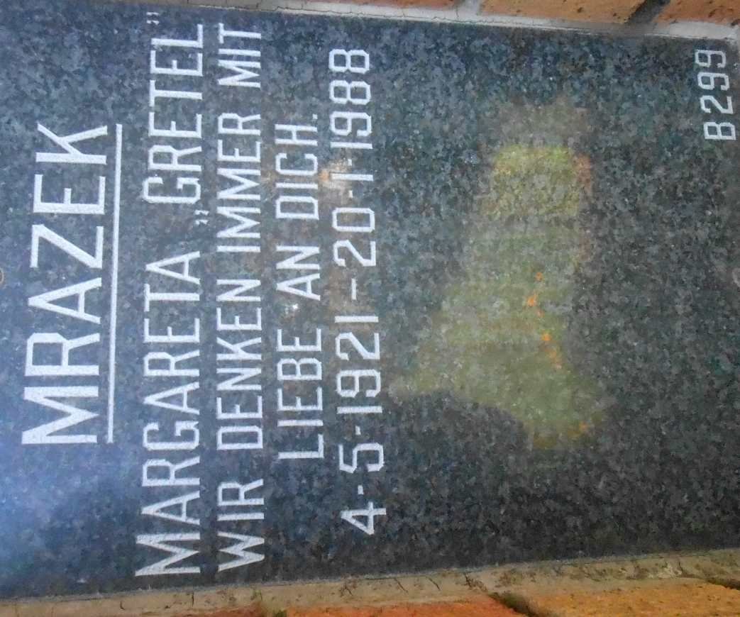 MRAZEK Margareta Gretel 1921-1988