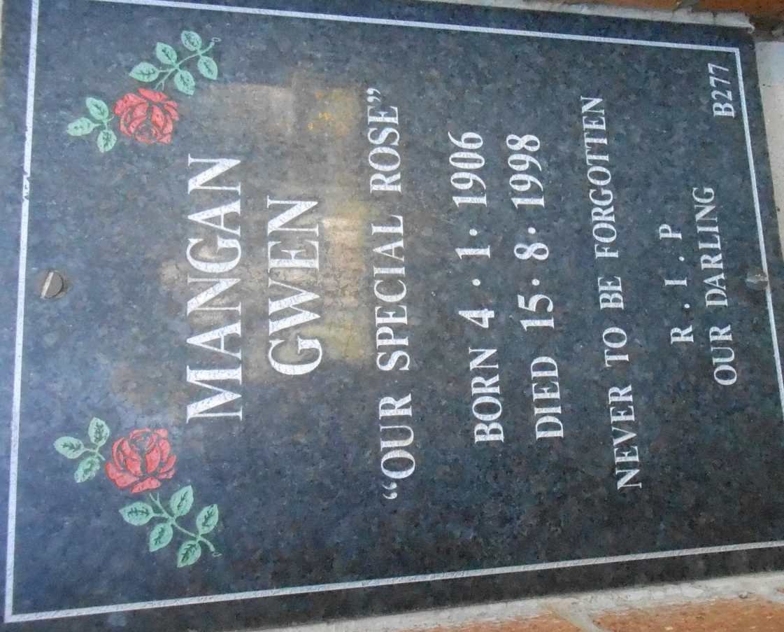 MANGAN Gwen 1906-1998
