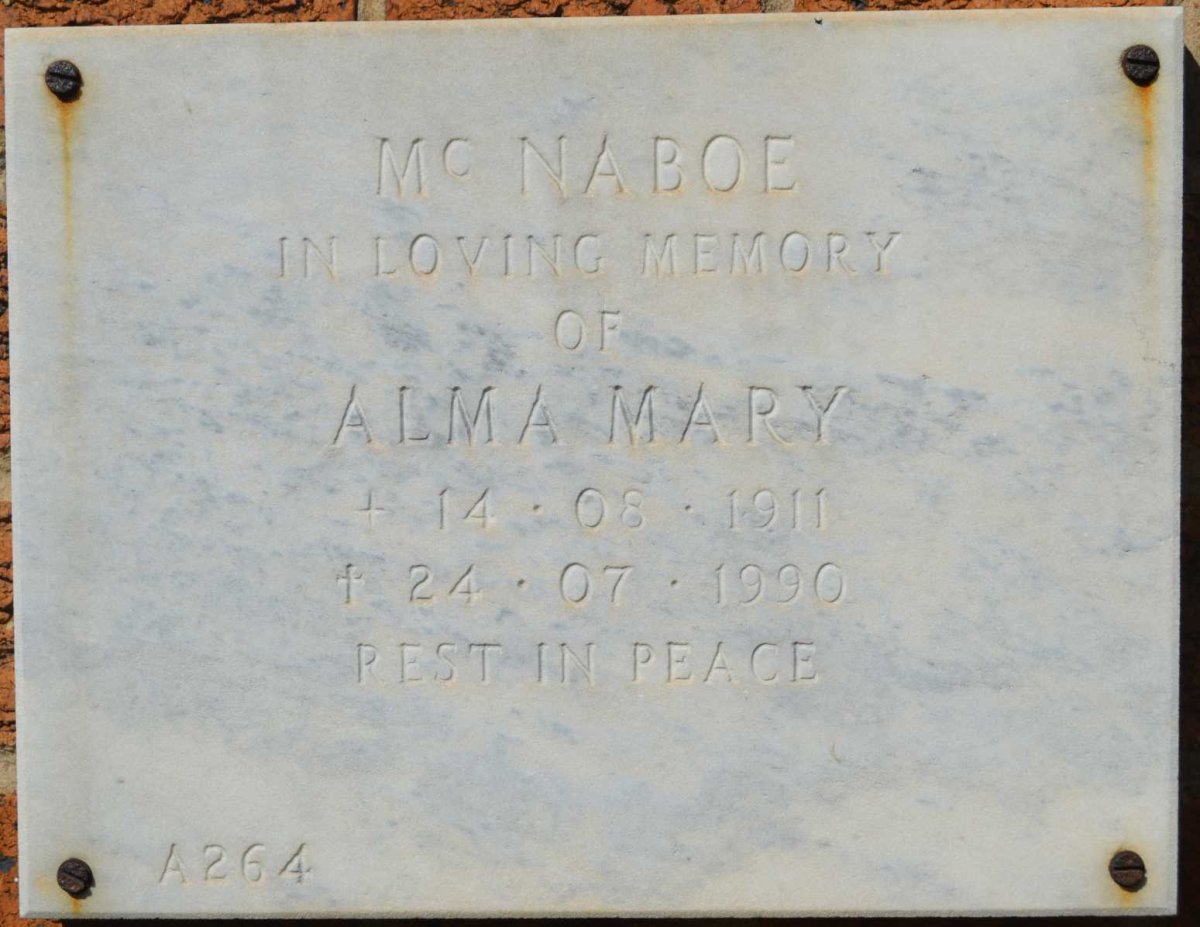 Mc NABOE Alma Mary 1911-1990
