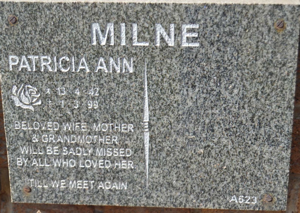 MILNE Patricia Ann 1942-1999