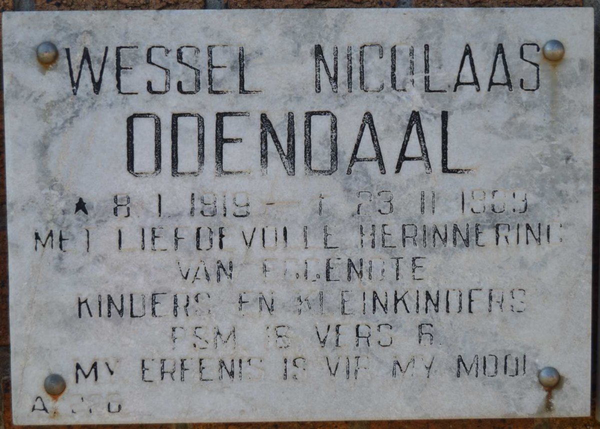 ODENDAAL Wessel Nicolaas 1919-19??