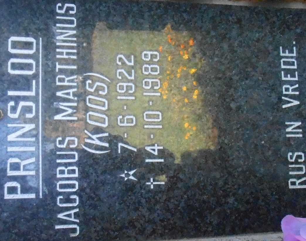 PRINSLOO Jacobus Marthinus 1922-1989