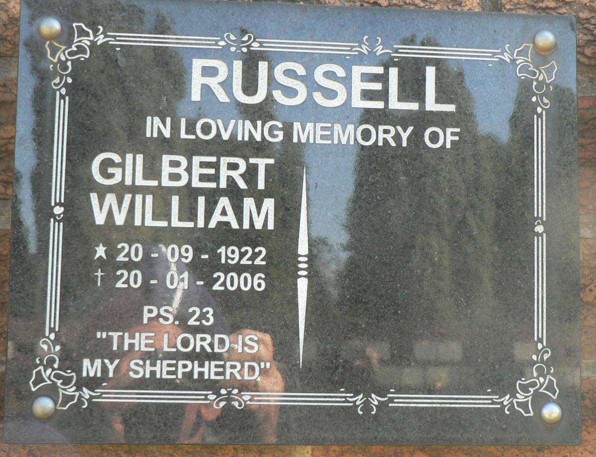 RUSSELL Gilbert William 1922-2006