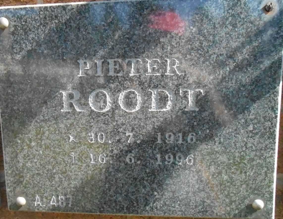 ROODT Pieter 1916-1996