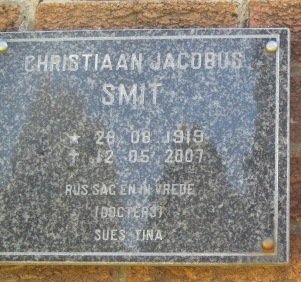 SMIT Christiaan Jacobus 1919-2007