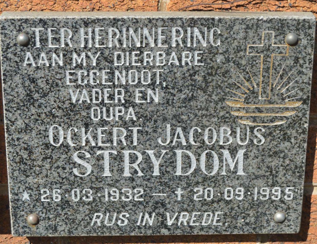 STRYDOM Ockert Jacobus 1932-1995