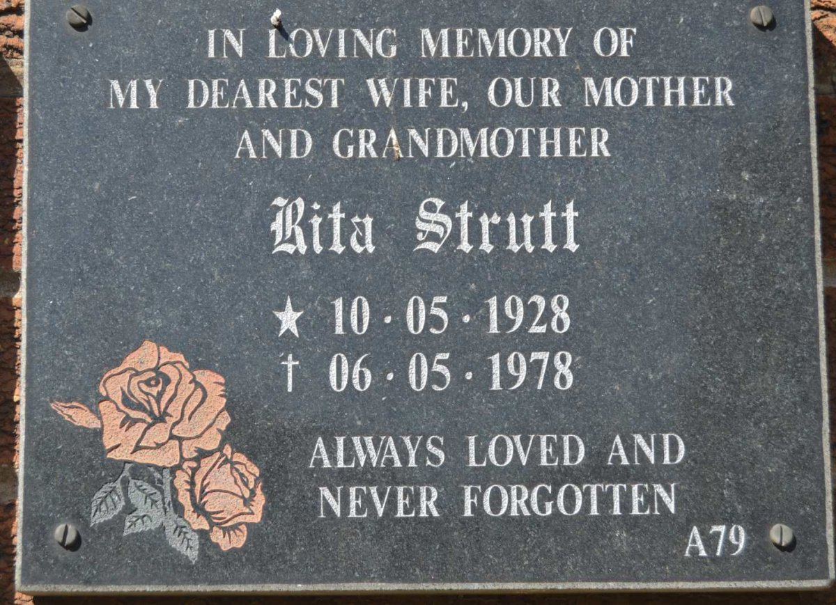 STRUTT Rita 1928-1978