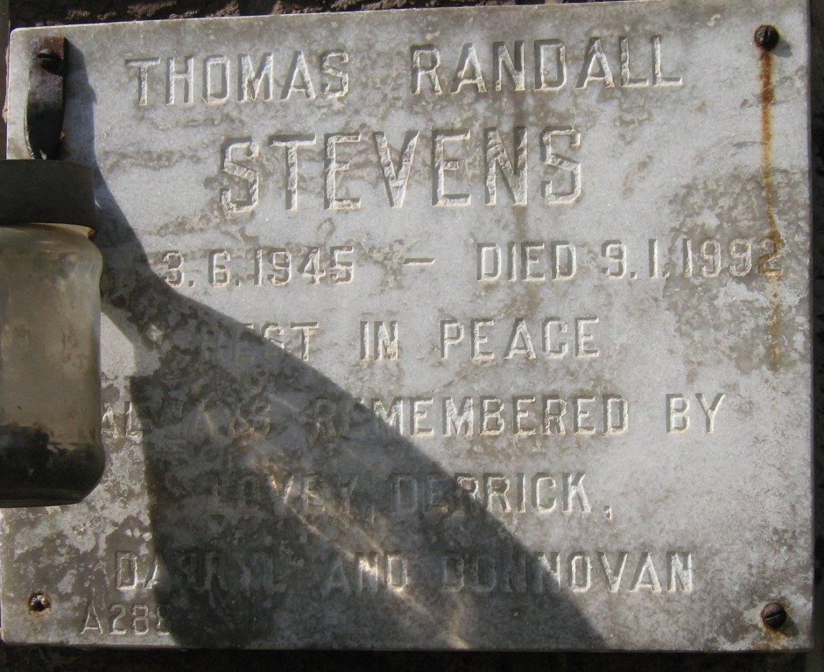 STEVENS Thomas Randall 1945-1992