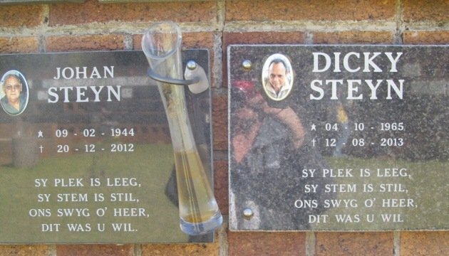 STEYN Johan 1944-2012 :: STEYN Dicky 1965-2013