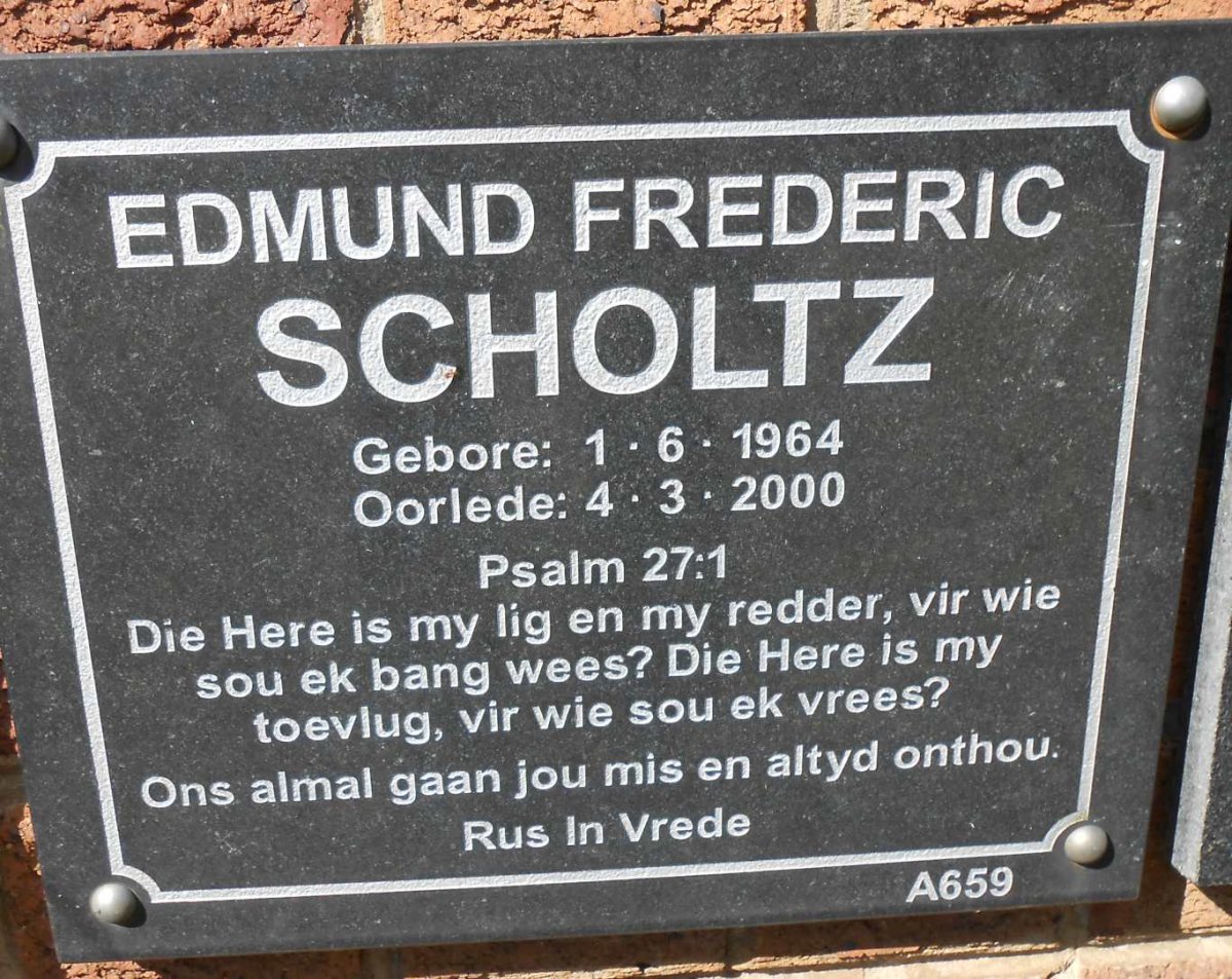 SCHOLTZ Edmund Frederic 1964-2000