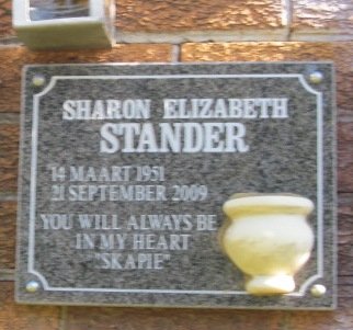 STANDER Sharon Elizabeth 1951-2009
