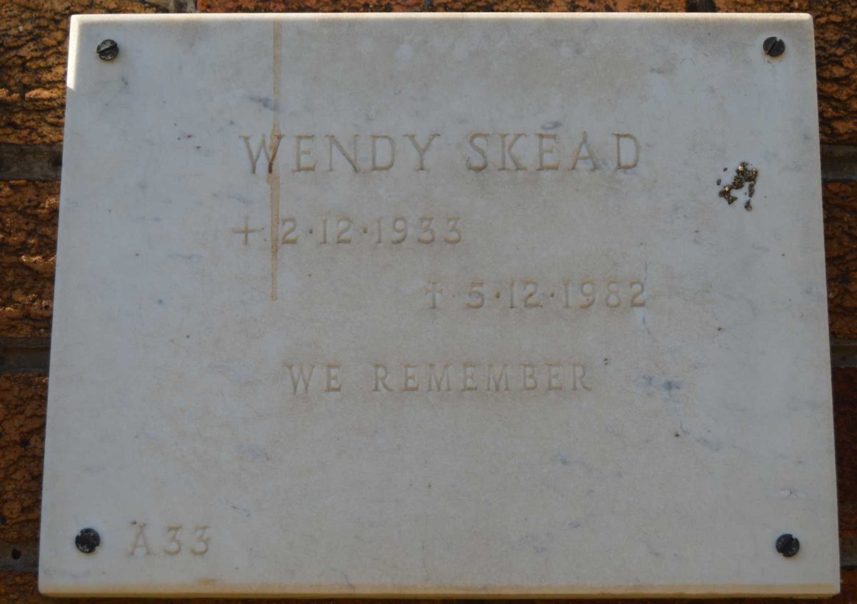 SKEAD Wendy 1933-1982