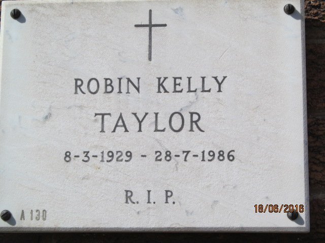 TAYLOR Robin Kelly 1929-1986