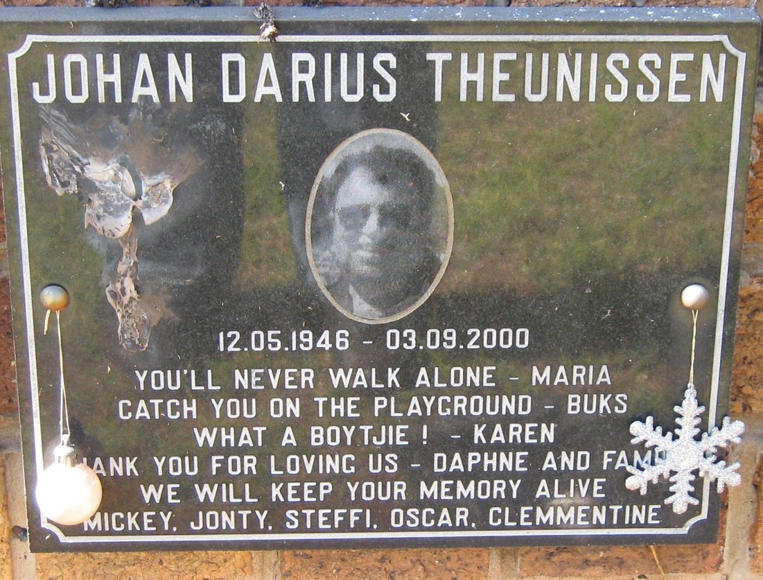 THEUNISSEN Johan Darius 1946-2000