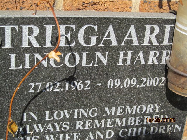 TRIEGAARDT Lincoln Harry 1962-2002