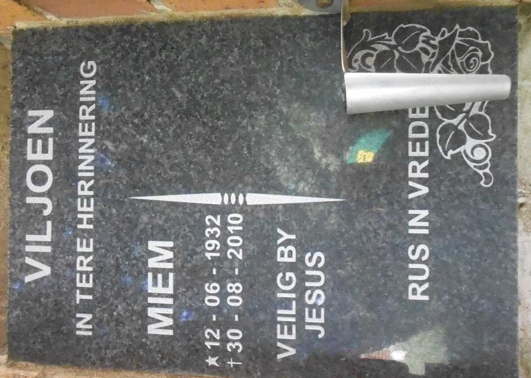 VILJOEN Miem 1932-2010