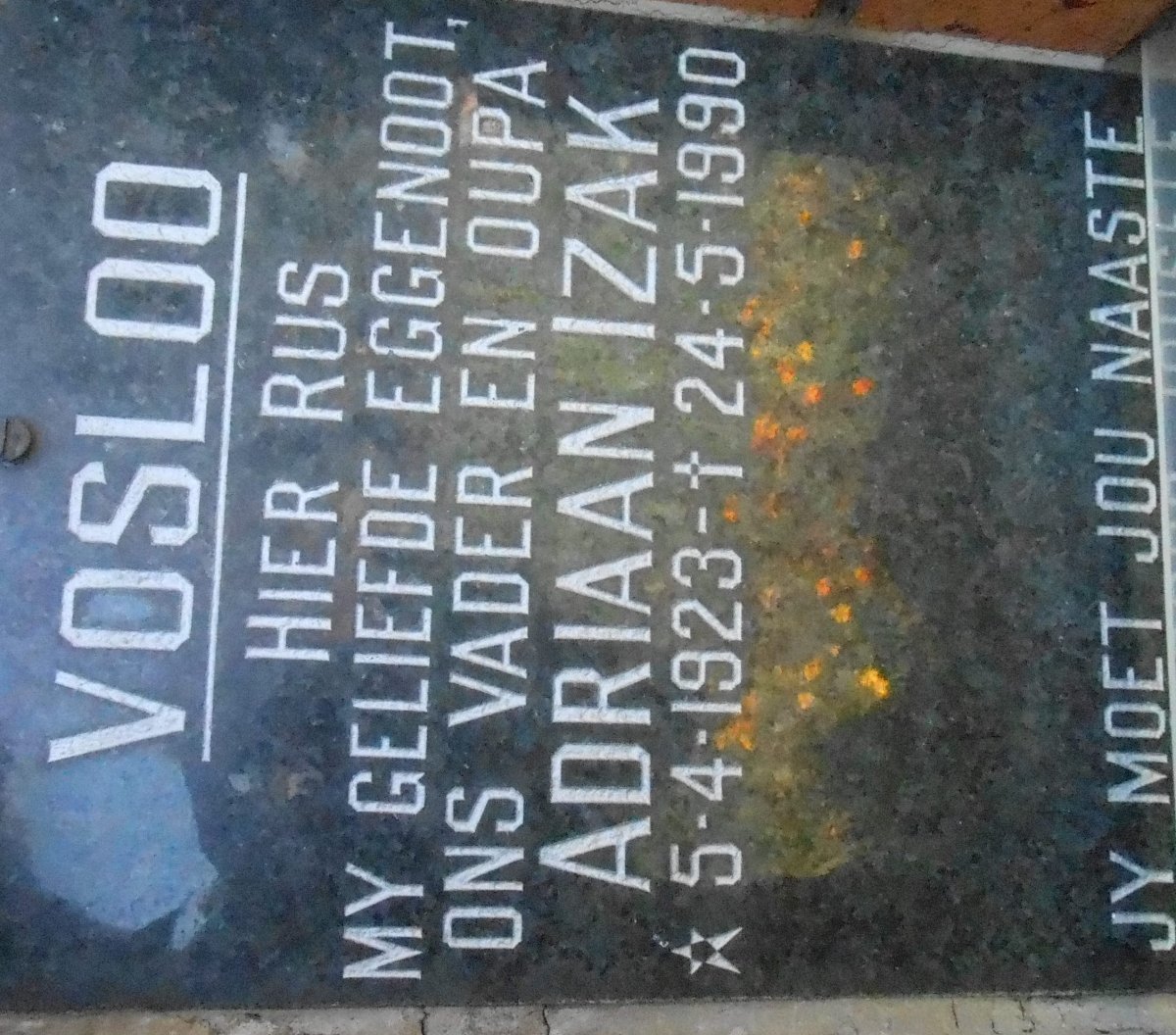 VOSLOO Adriaan Izak 1923-1990