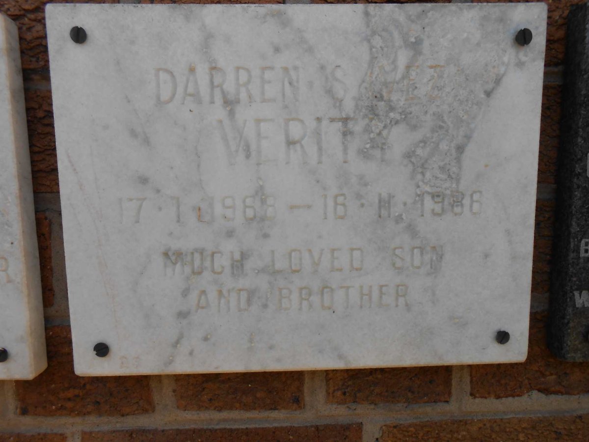 VERITY Darren S. Vez 1968-1986