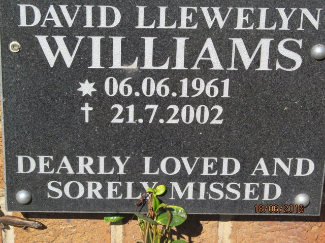 WILLIAMS David Llewelyn 1961-2002