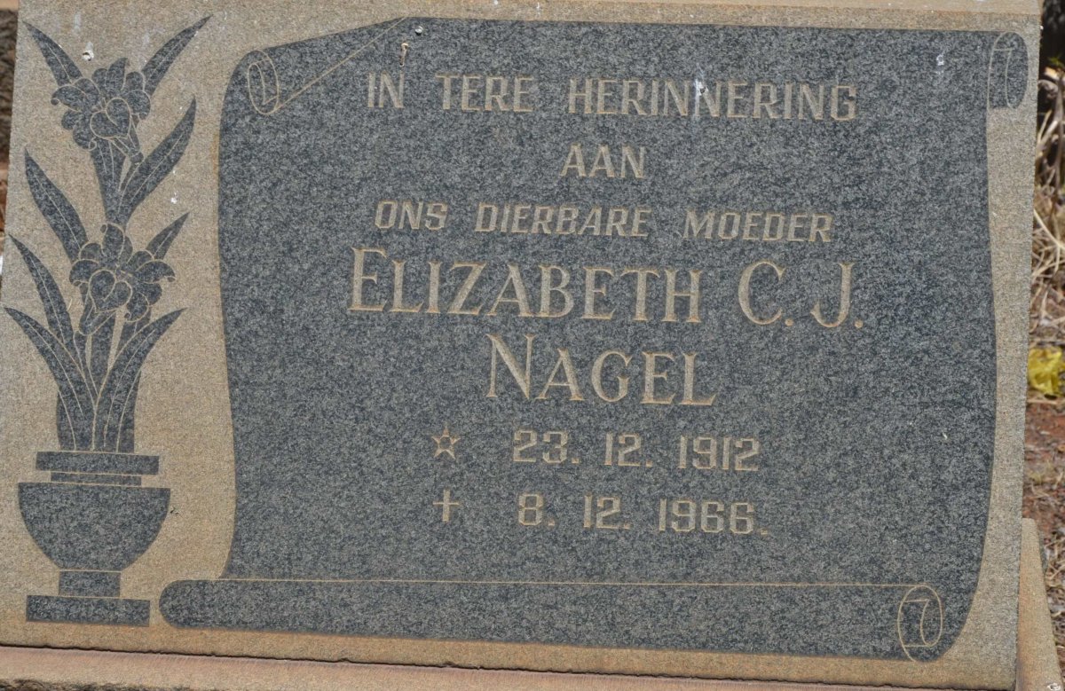 NAGEL Elizabeth C.J. 1912-1966