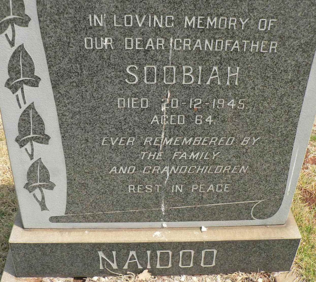 NAIDOO Soobiah -1945