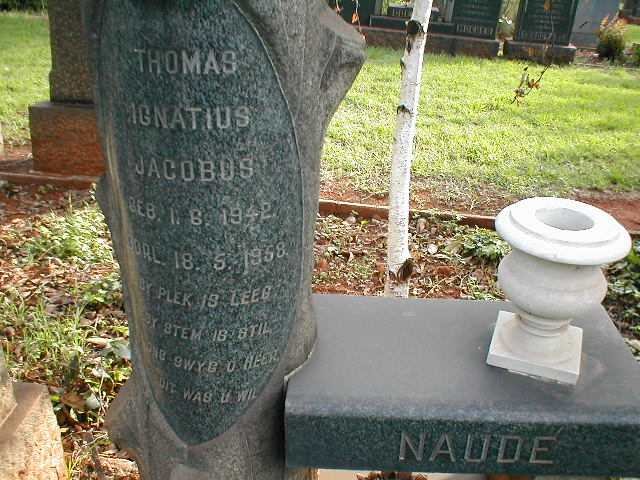 NAUDÉ Thomas Ignatius Jacobus 1942-1958