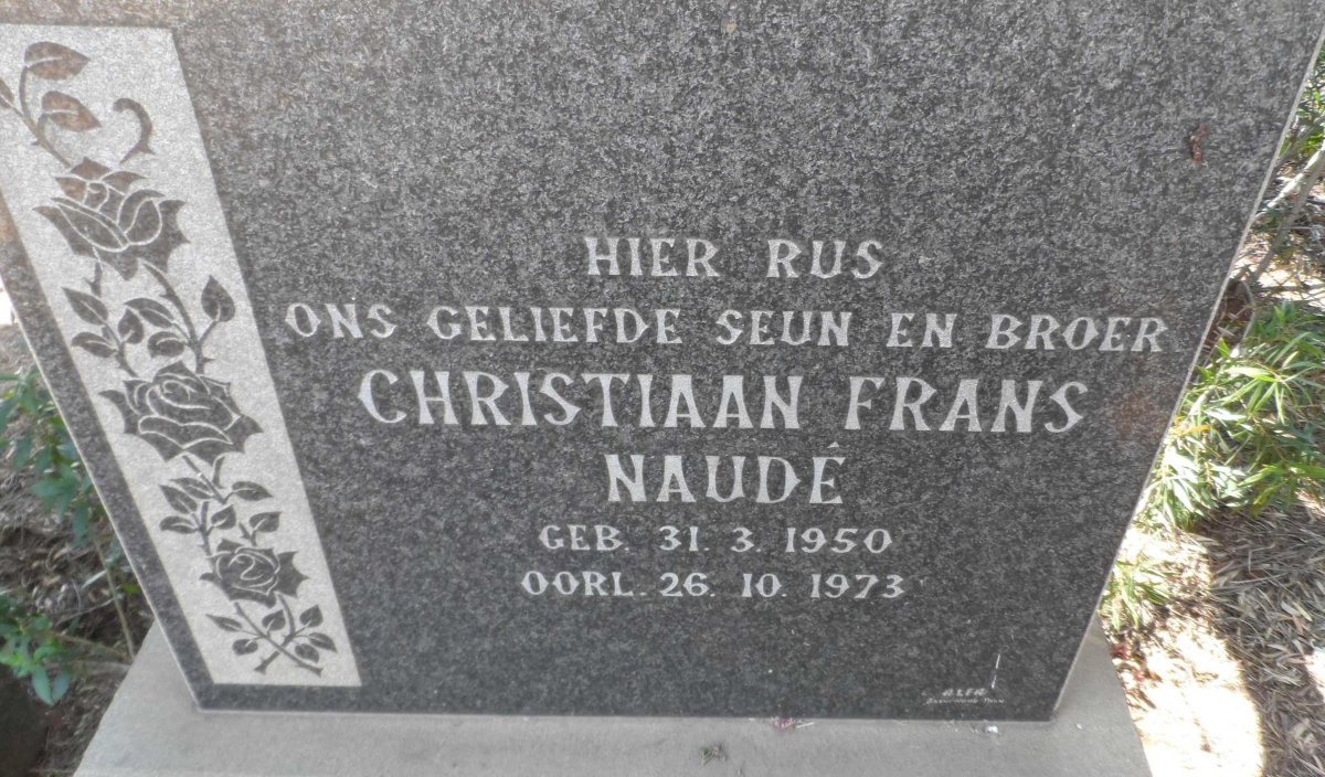 NAUDÉ Christiaan Frans 1950-1973