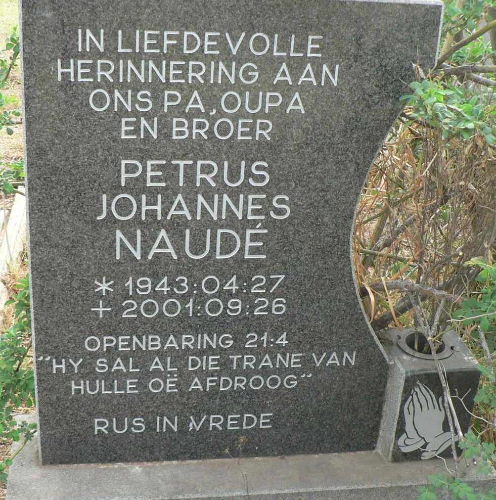 NAUDÉ Petrus Johannes 1943-2001